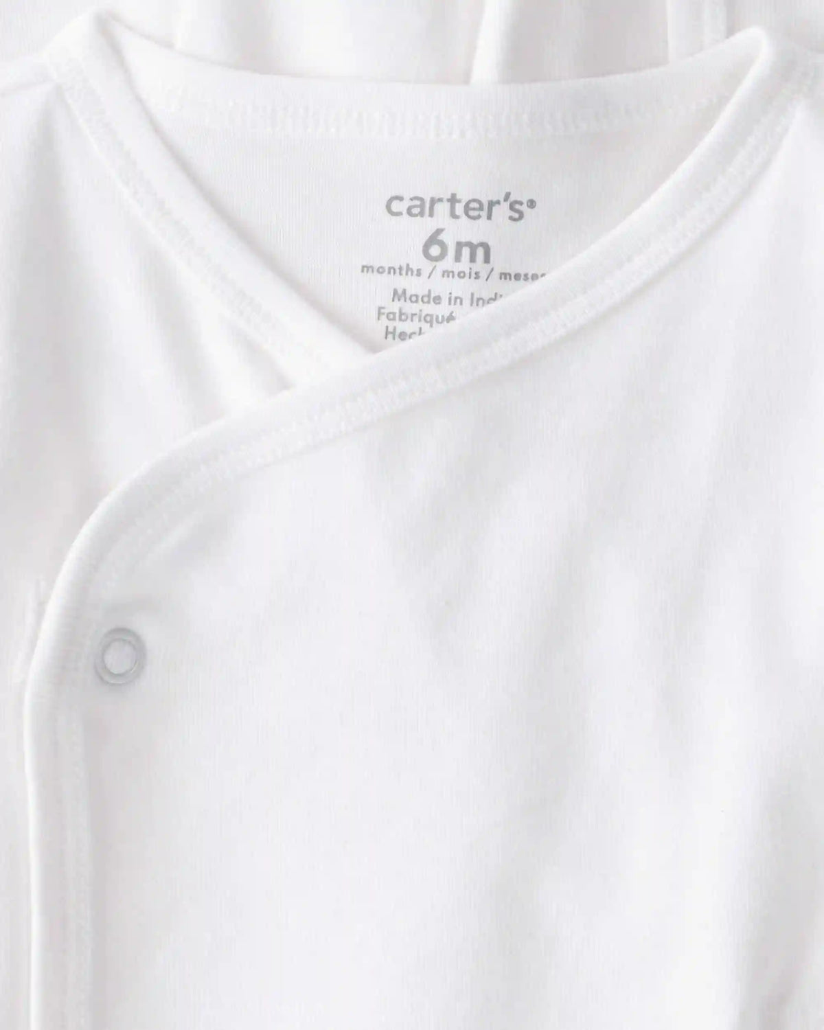 Baby 4-Pack Long-Sleeve Side-Snap Tees - White
