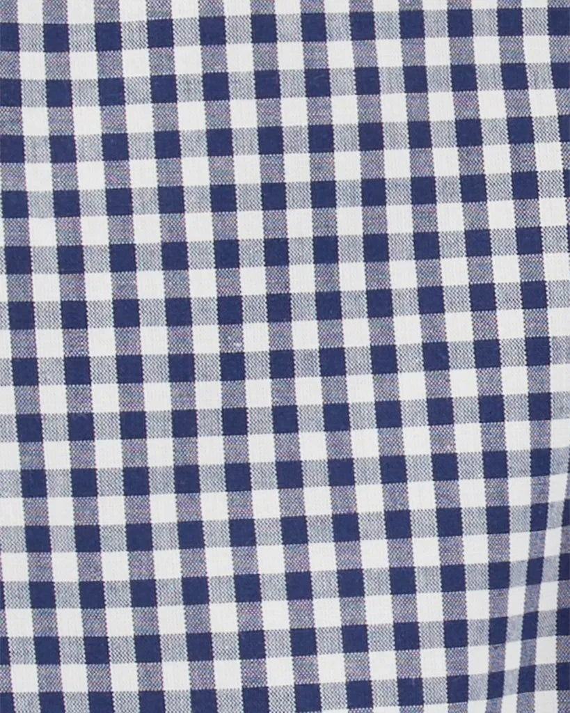 Baby Boy Gingham Print Button-Front Bodysuit