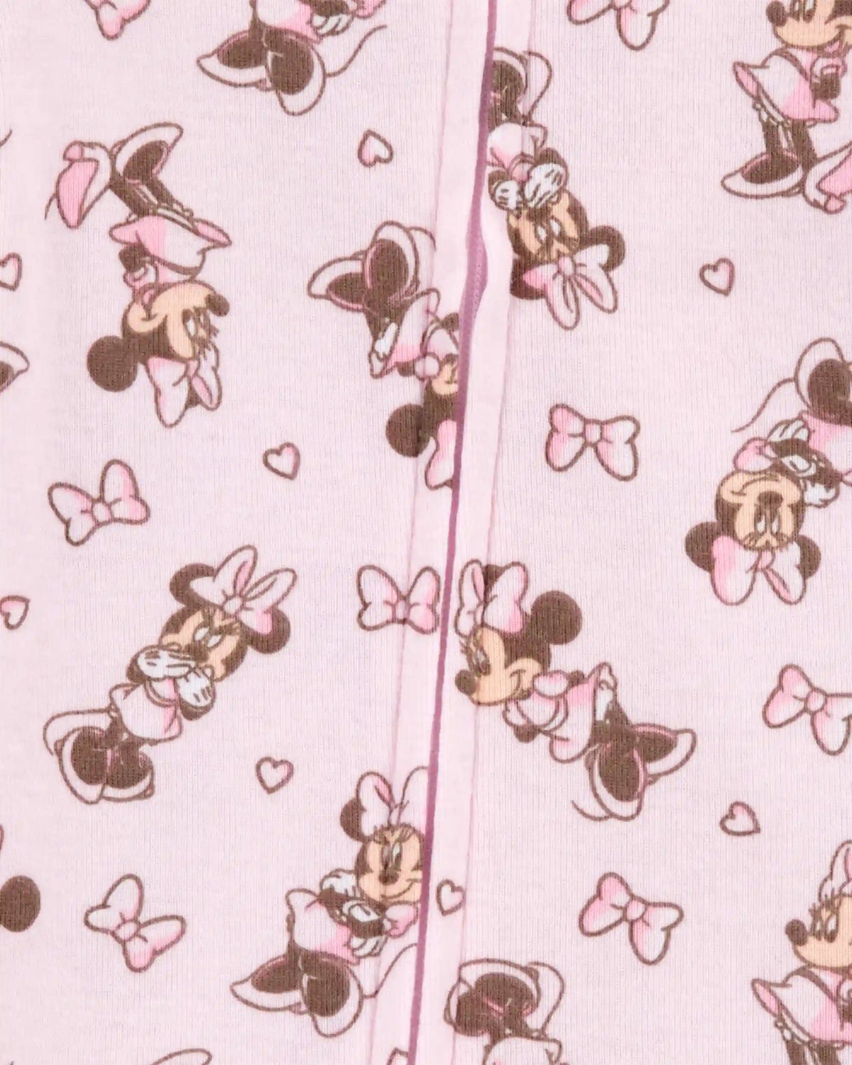 Baby Girl Disney© Minnie Mouse Snug Fit Cotton Footie 1-Piece Pajamas - Pink