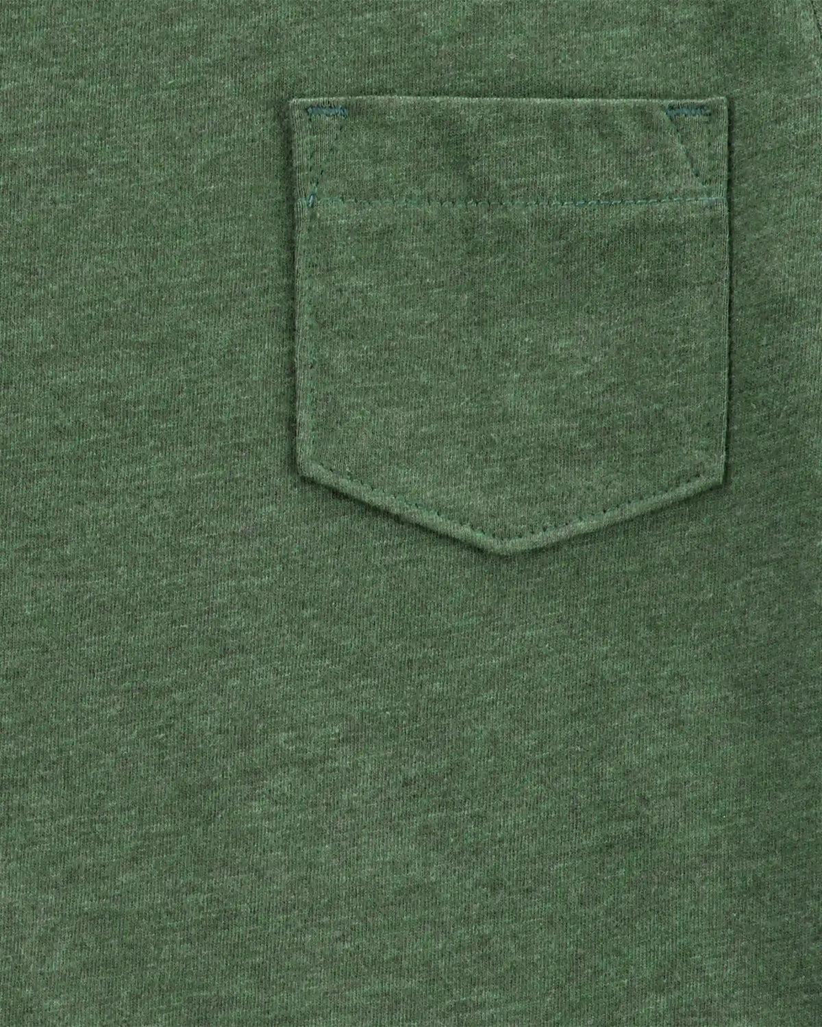 Baby Solid Short-Sleeve Pocket Tee - Dark Green