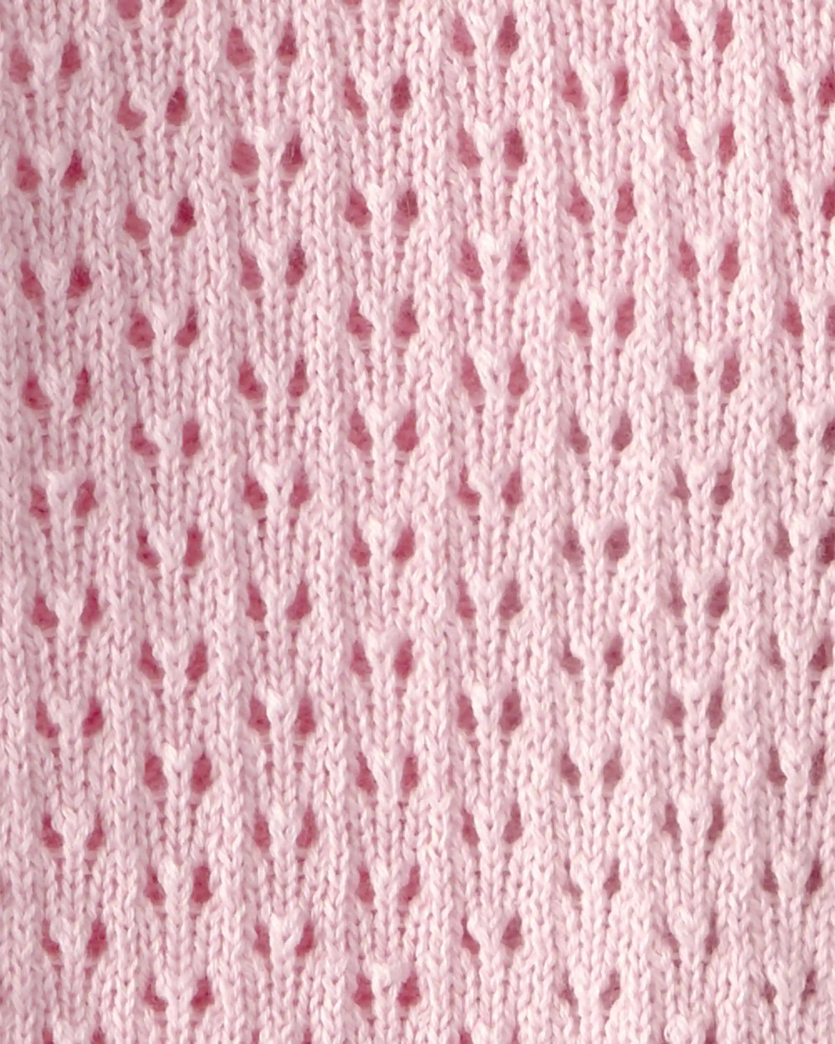 Baby Girl Bow Pointelle Button-Up Cardigan Sweater - Pink