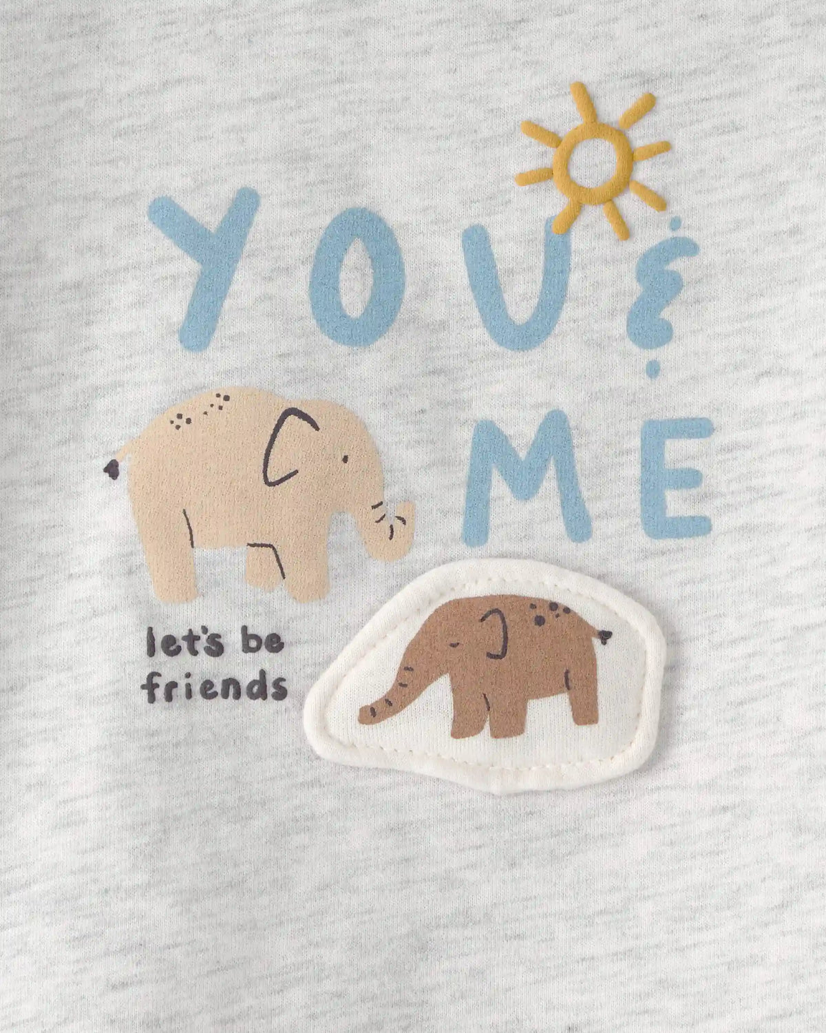 Baby 'Let's Be Friends' Graphic Tee - Grey