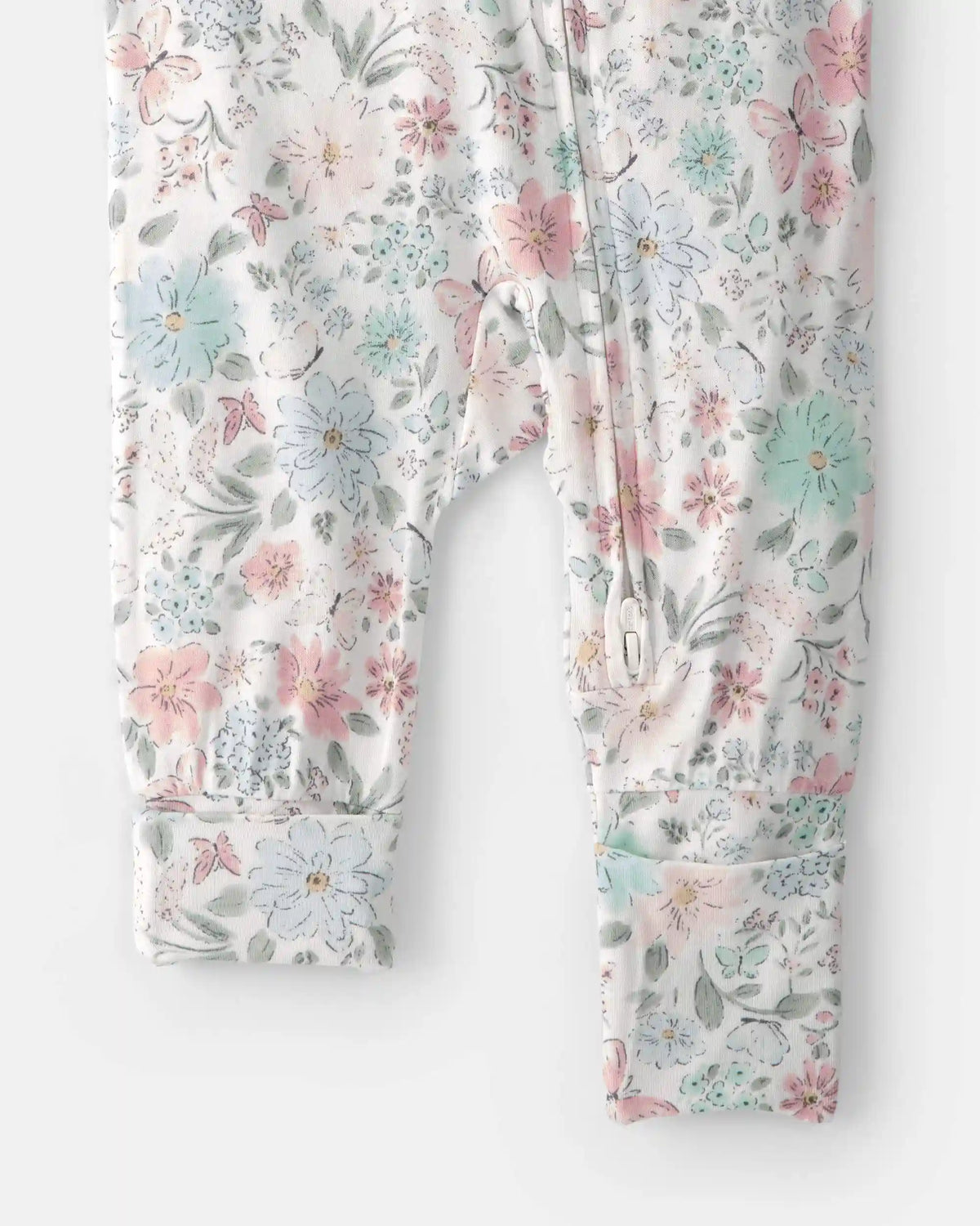 Baby Girl Butterfly Garden 2-Way Zip PurelySoft Sleep & Play Pajama
