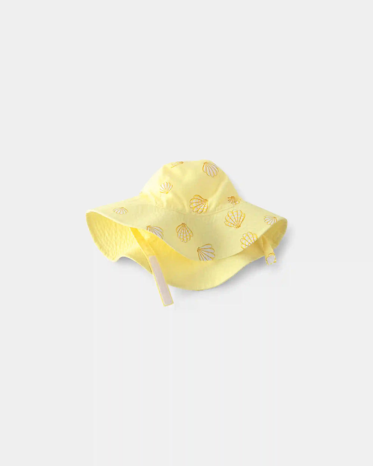 Baby Girl Seashell Reversible Swim Hat - Yellow