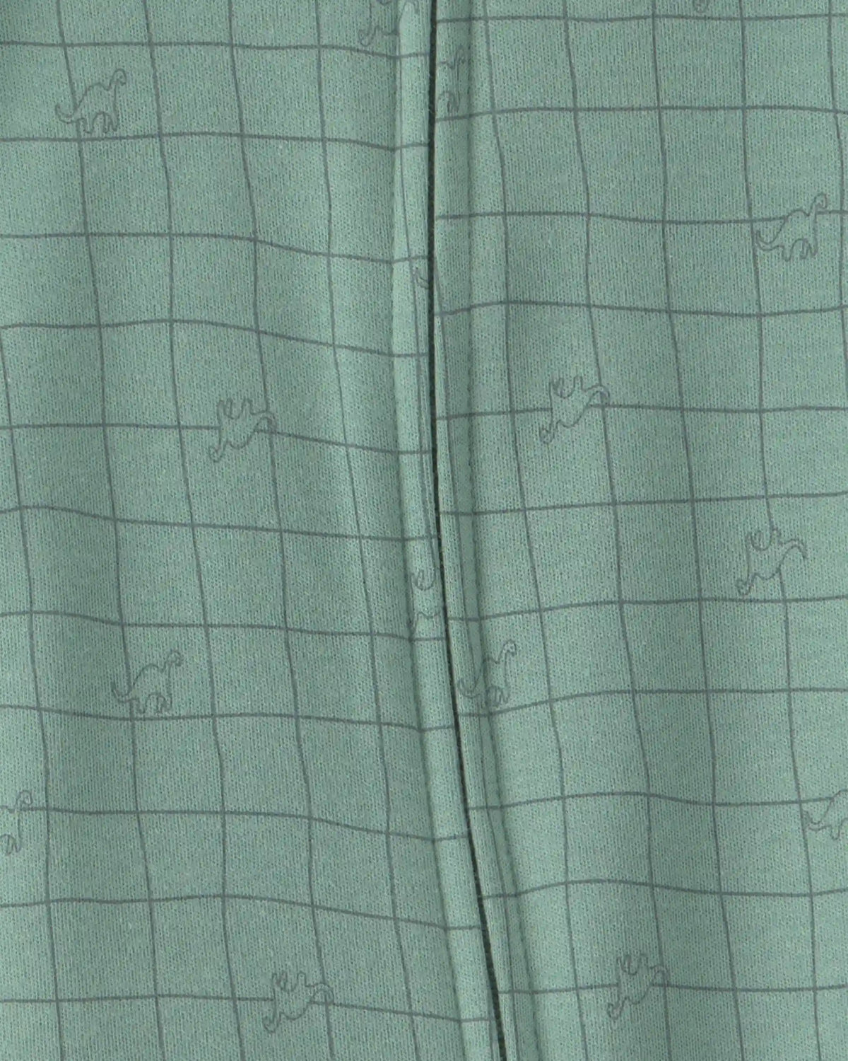 Baby Boy Dinosaur 100% Cotton 2-Way Zip Sleep & Play Pajamas - Green