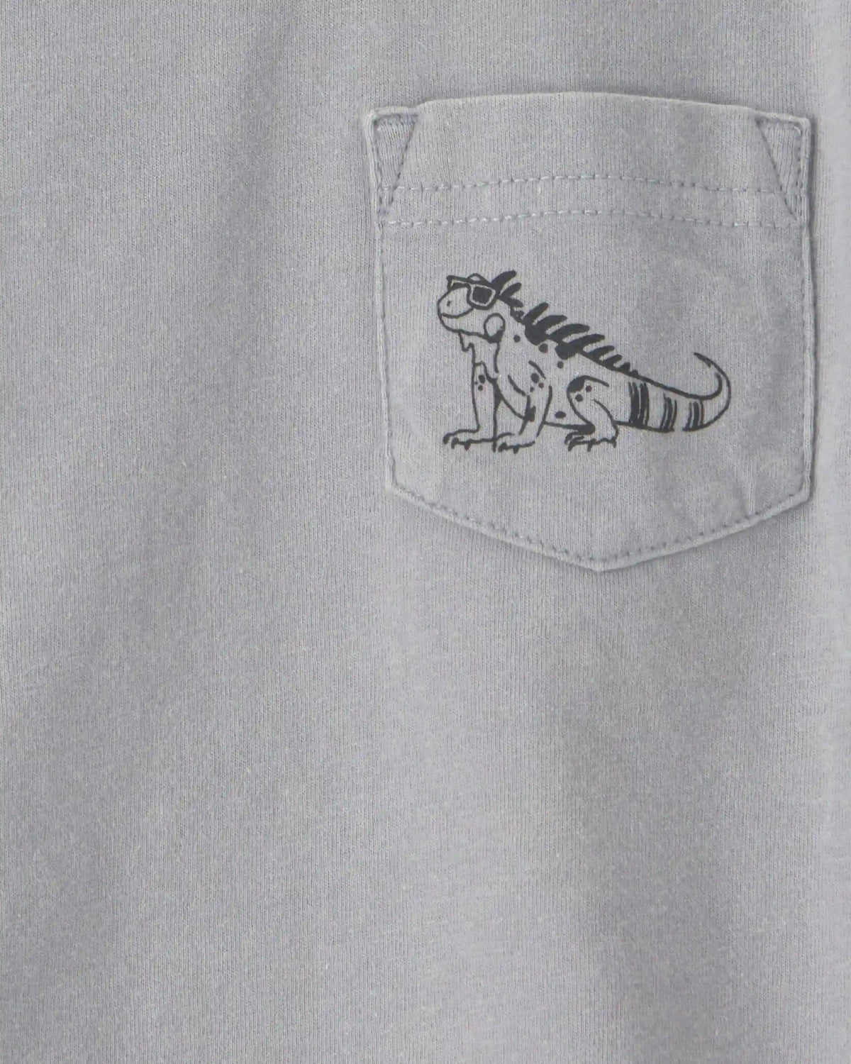Baby Boy Lizard Pocket Tee - Grey