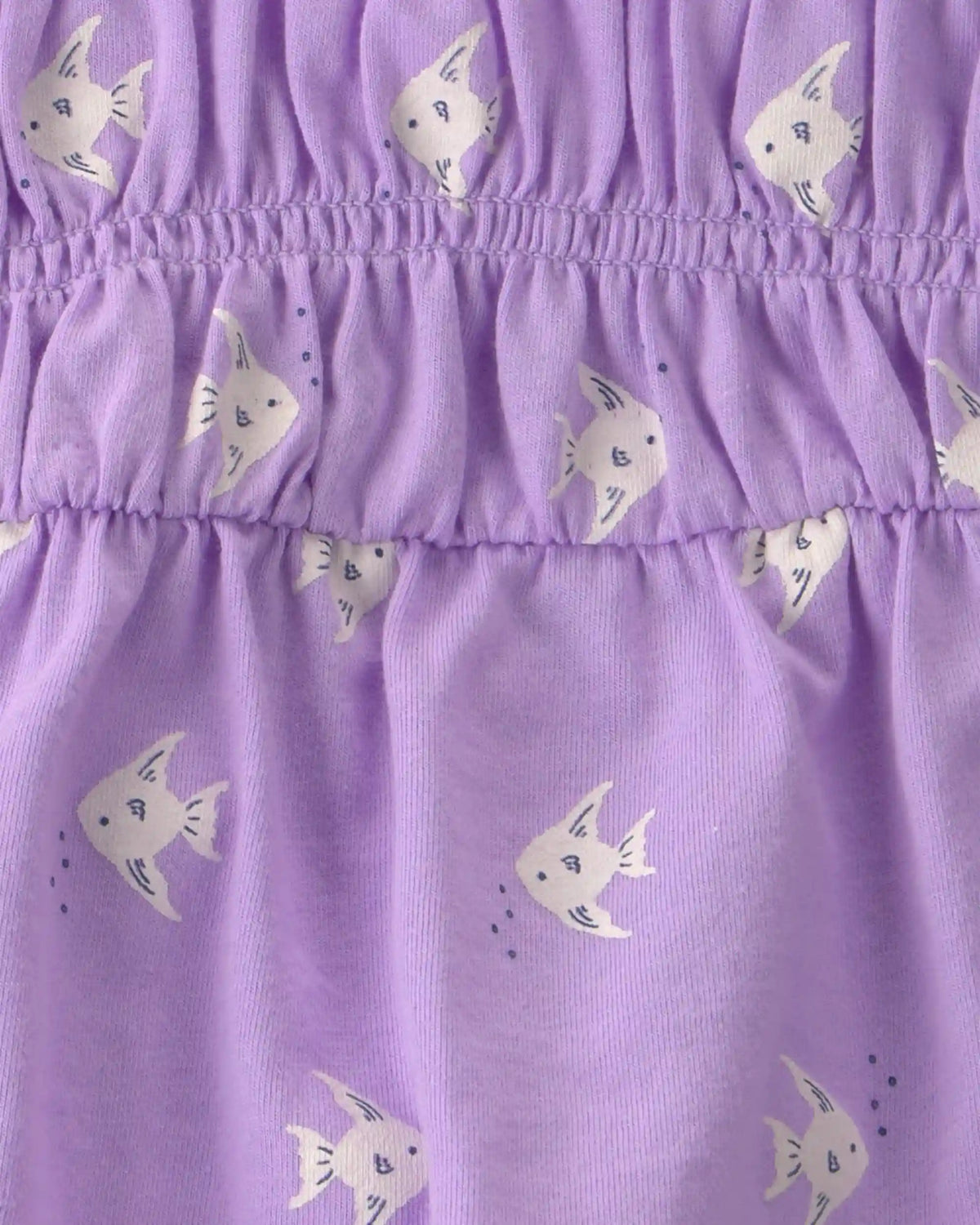 Baby Girl 3-Piece Fish Top & Short Set - Purple