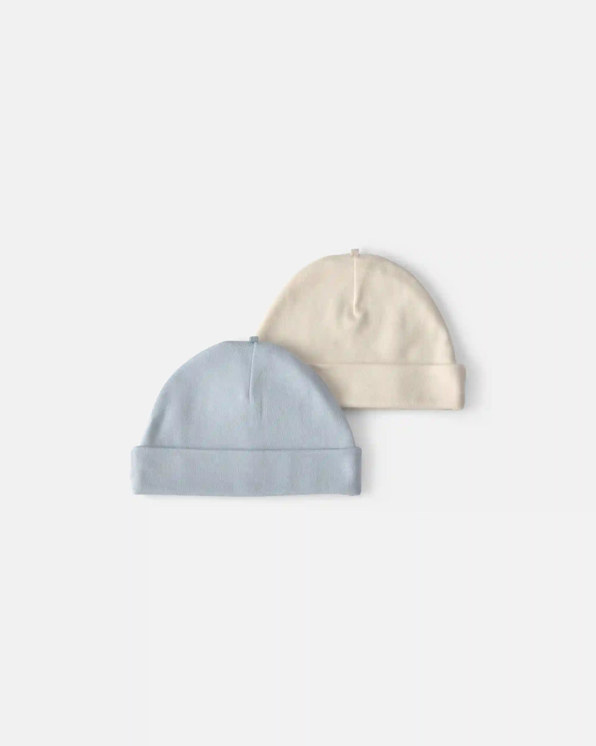 Baby 2-Pack Caps - Blue/Ivory