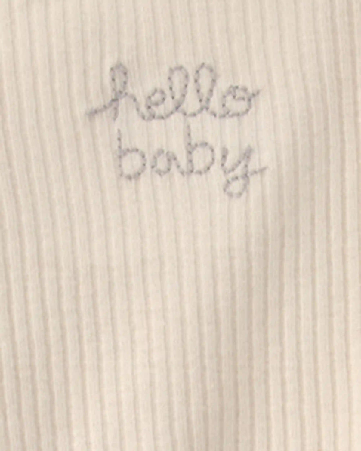Baby Hello Baby' Cotton Sleep & Play Pajamas - Ivory