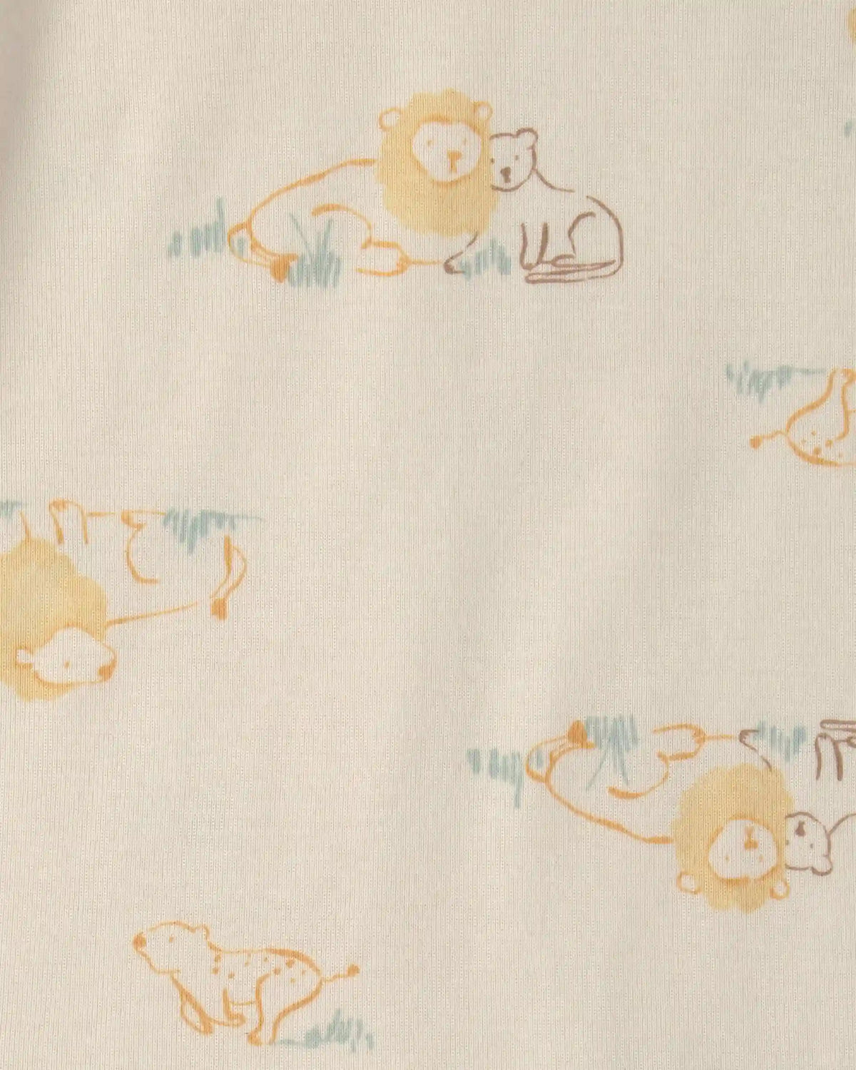 Baby 2-Pack Lion Short-Sleeve Rompers - Yellow/Ivory