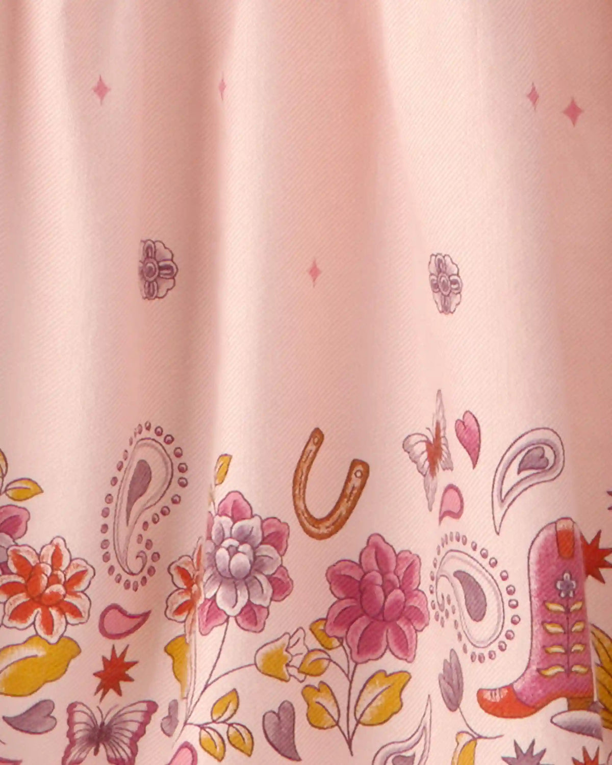 Baby Girl Floral Twill Long-Sleeve Dress - Pink