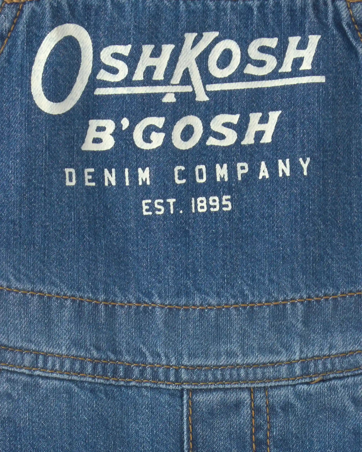 Baby Logo Denim Overalls - Dark Wash