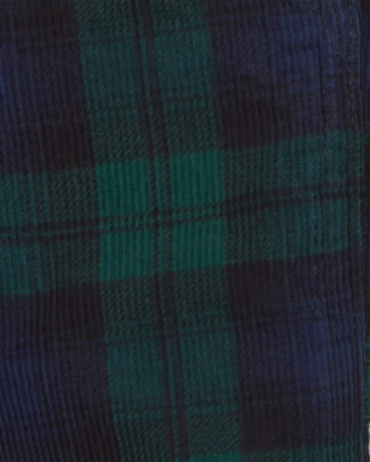Baby Boy Plaid Corduroy Overalls - Navy Blue/Green