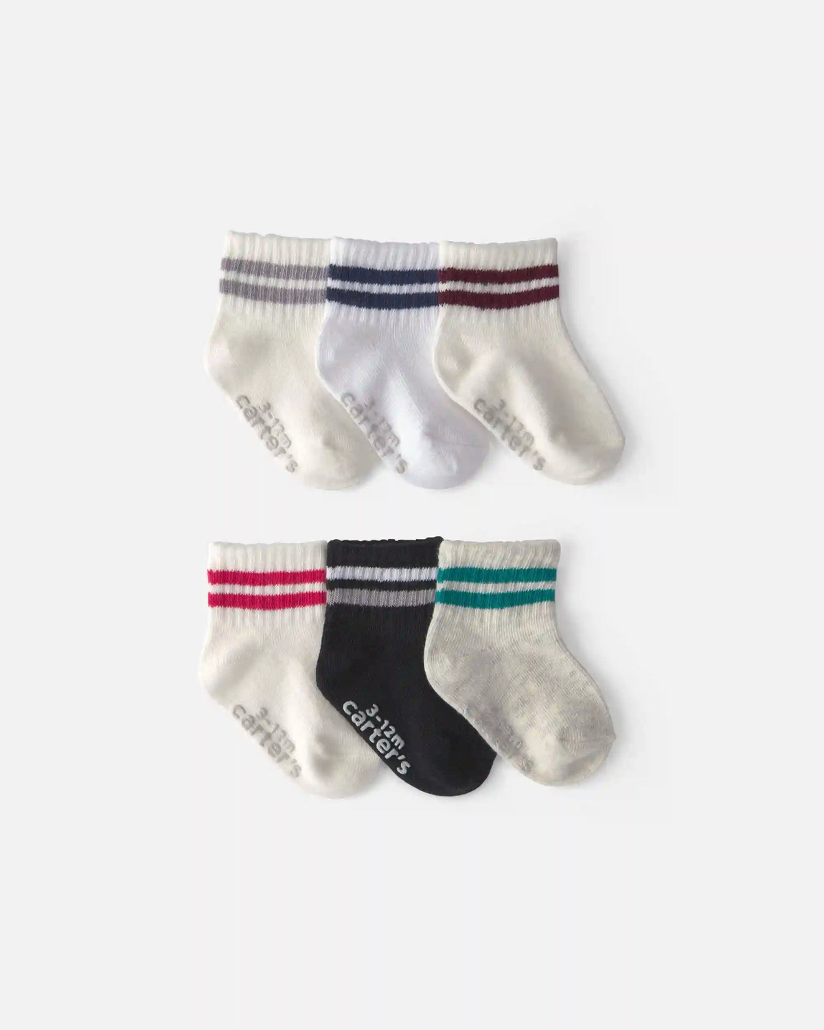 Baby Boy 6-Pack Varsity Striped Ankle Socks