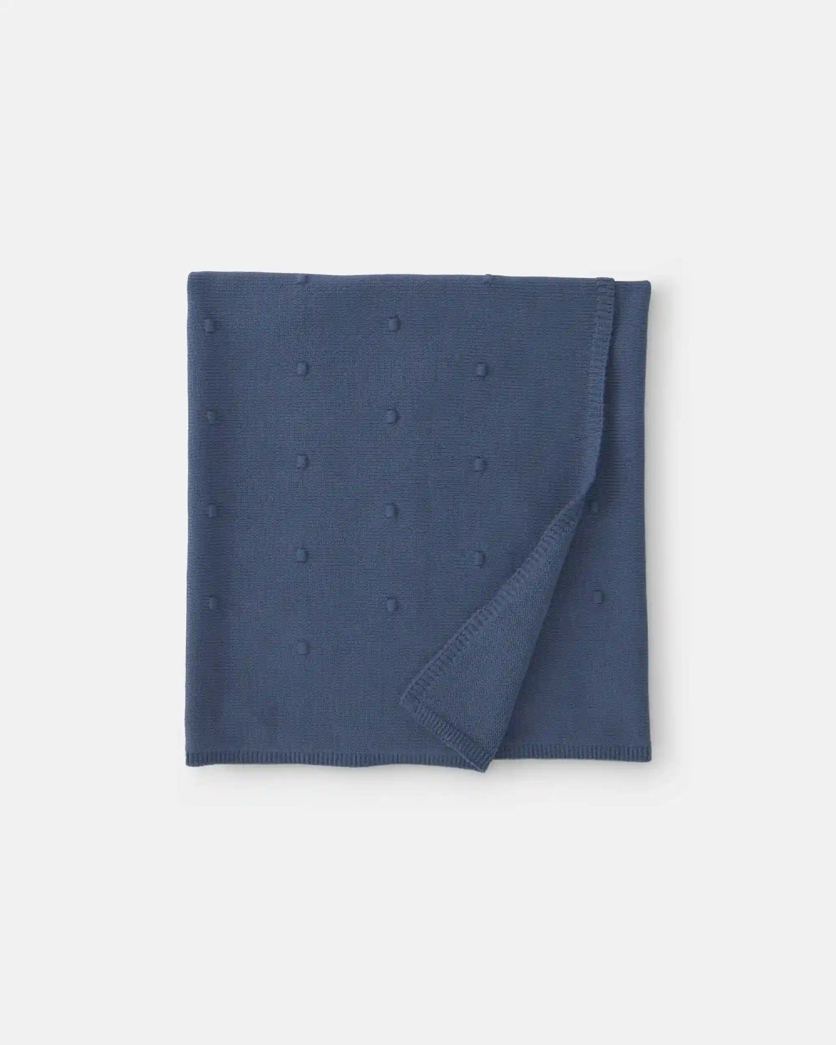 Baby Boy Knit Dot Blanket - Navy Blue