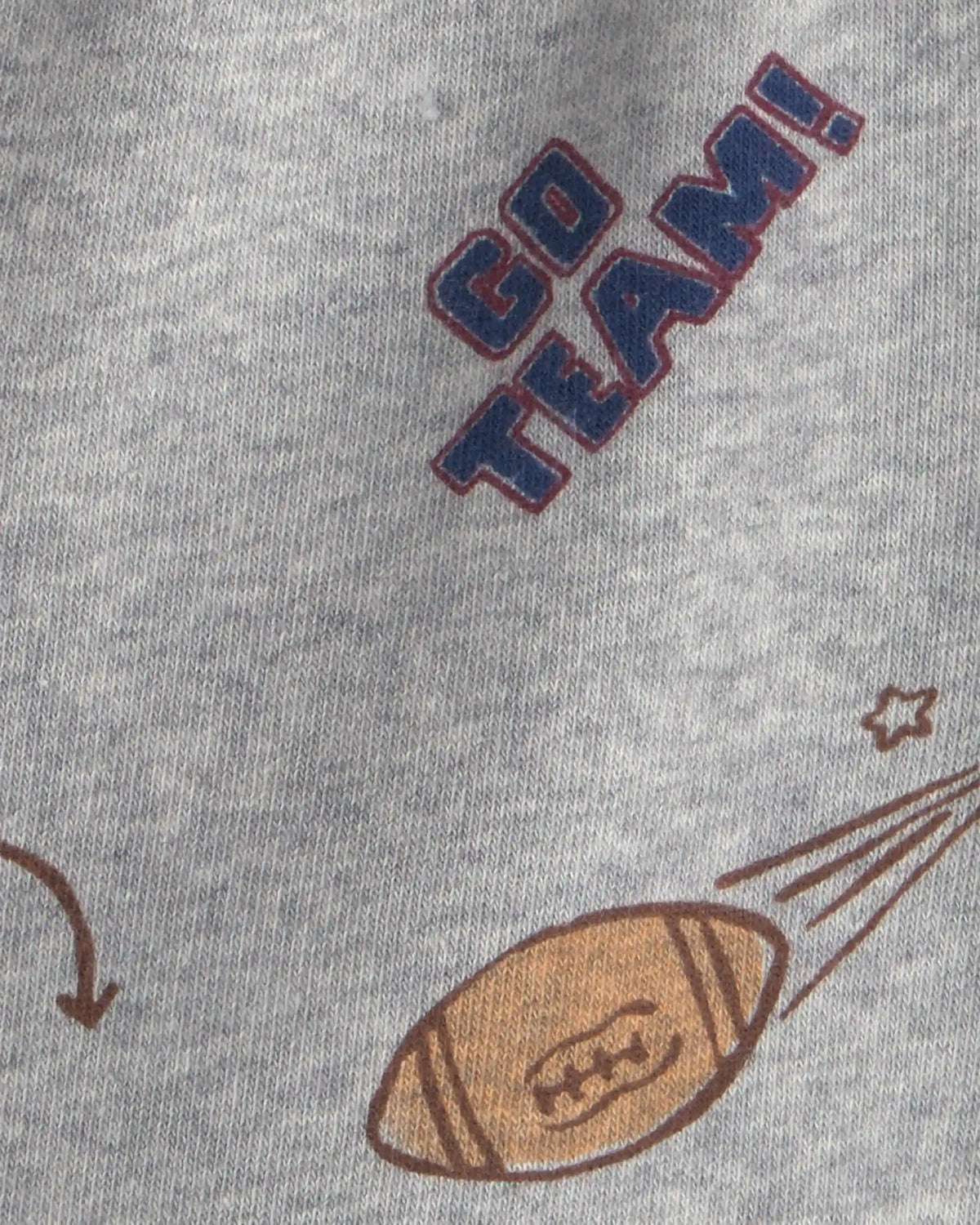 Baby Boy 3-Piece 'Go Team!' Football Fleece Layering Set - Grey/Blue