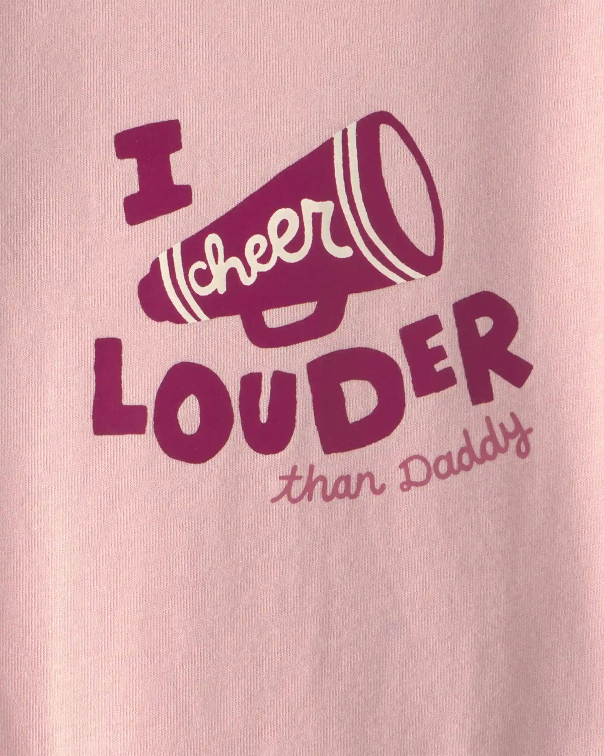 Baby Girl 'I Cheer Louder' Long-Sleeve Graphic Bodysuit - Pink