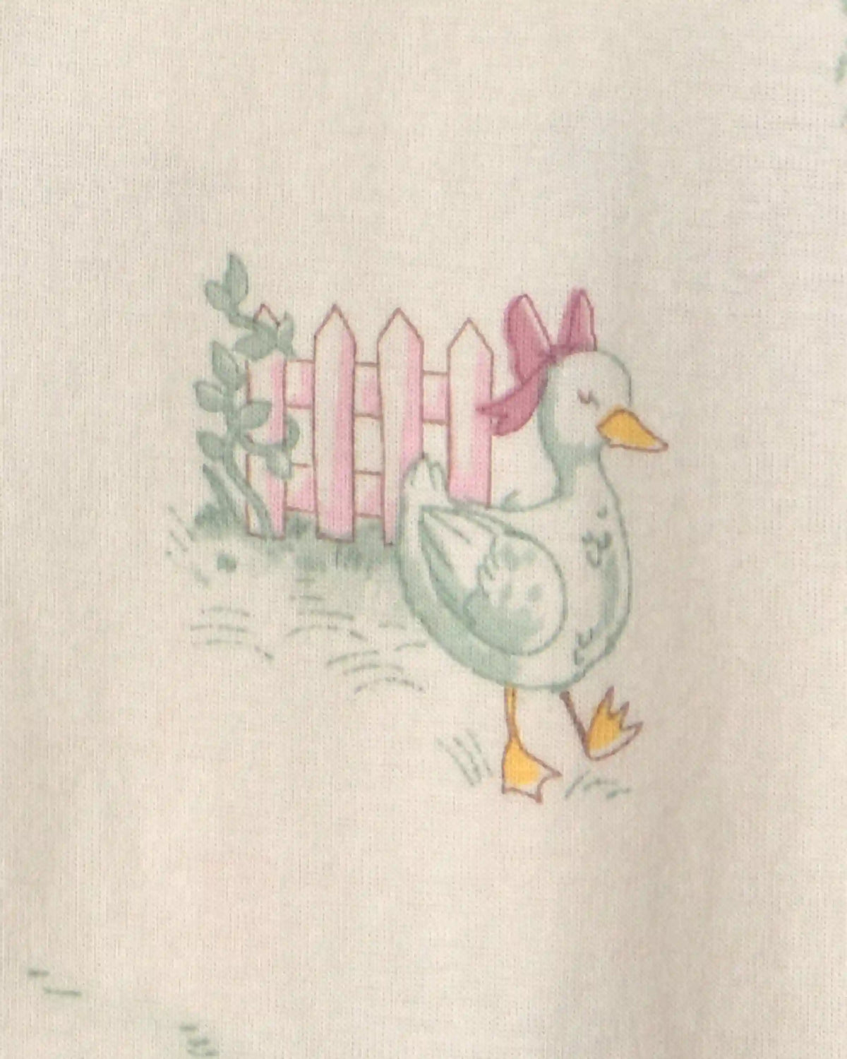 Baby Girl 1-Piece Country Farm 2-Way Zip 100% Cotton Snug Fit Footed Pajama - Cream