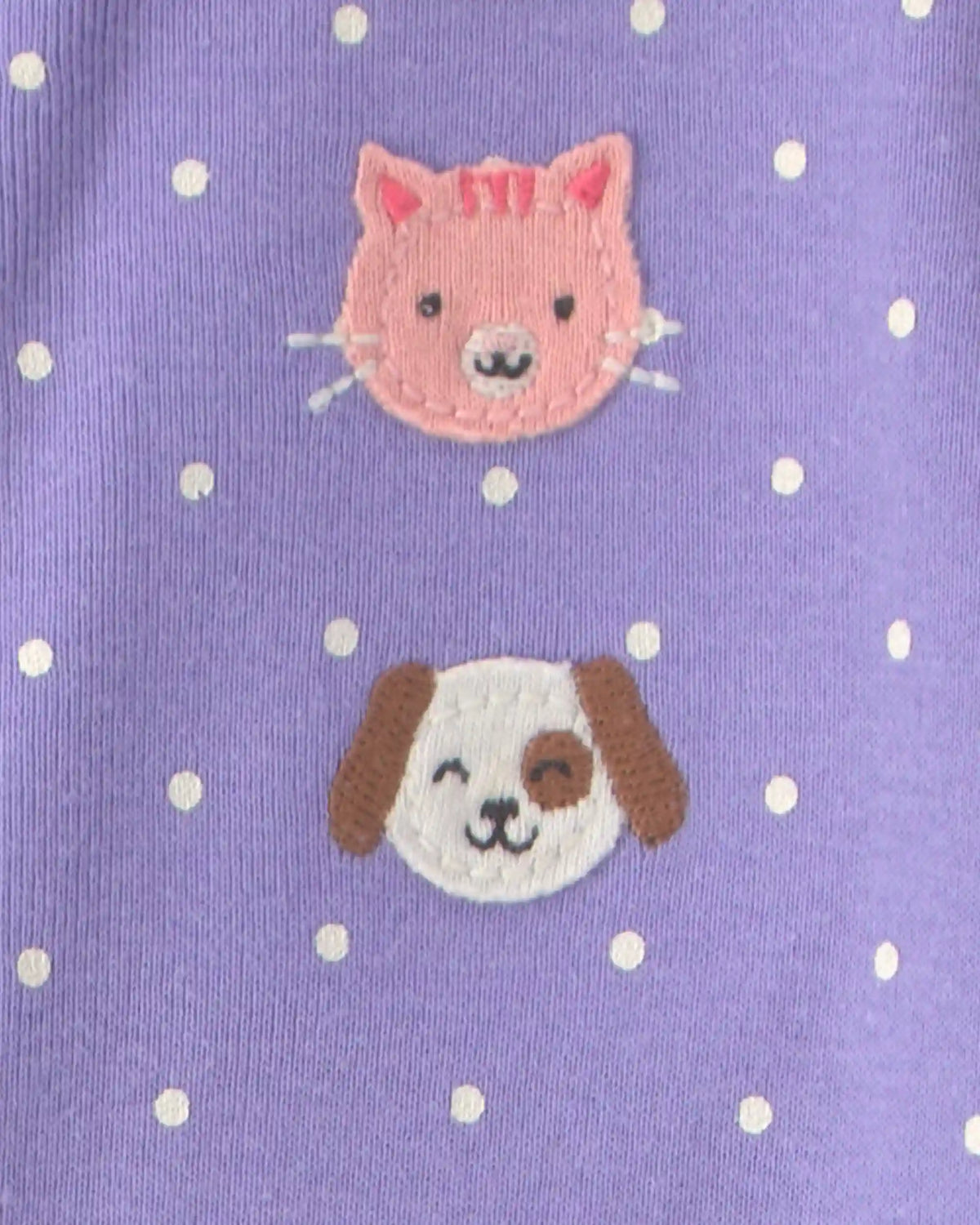 Baby Girl 1-Piece Pets 2-Way Zip 100% Cotton Snug Fit Footed Pajama - Purple