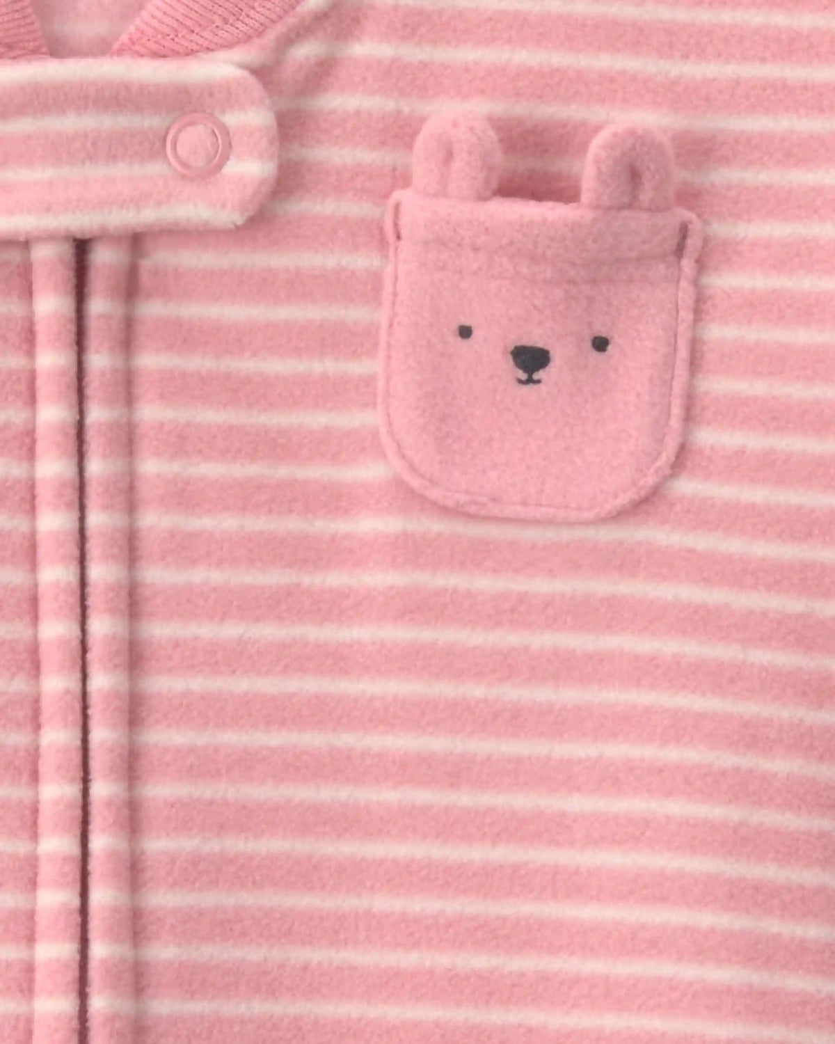 Baby Girl Striped Fleece Sleep Bag - Pink