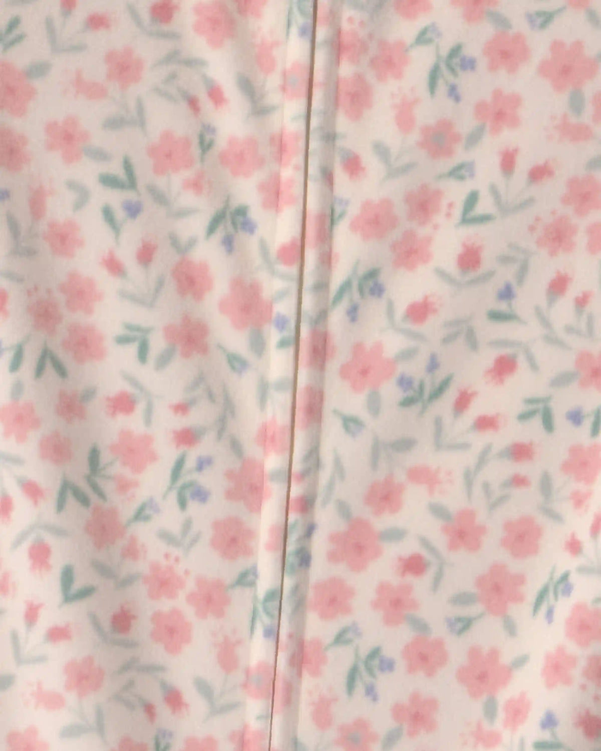 Baby Girl 1-Piece Floral 2-Way Zip DreamPlush Snug Fit Footed Pajama - Cream