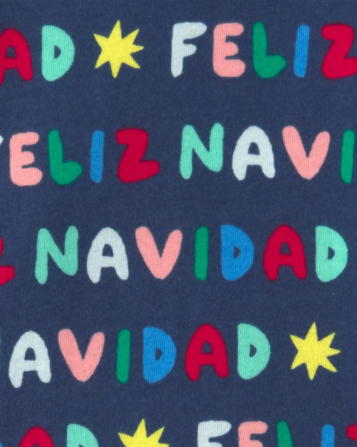 Baby 2-Piece 'Feliz Navidad' Christmas 100% Cotton Snug Fit Pajama Set - Navy Blue