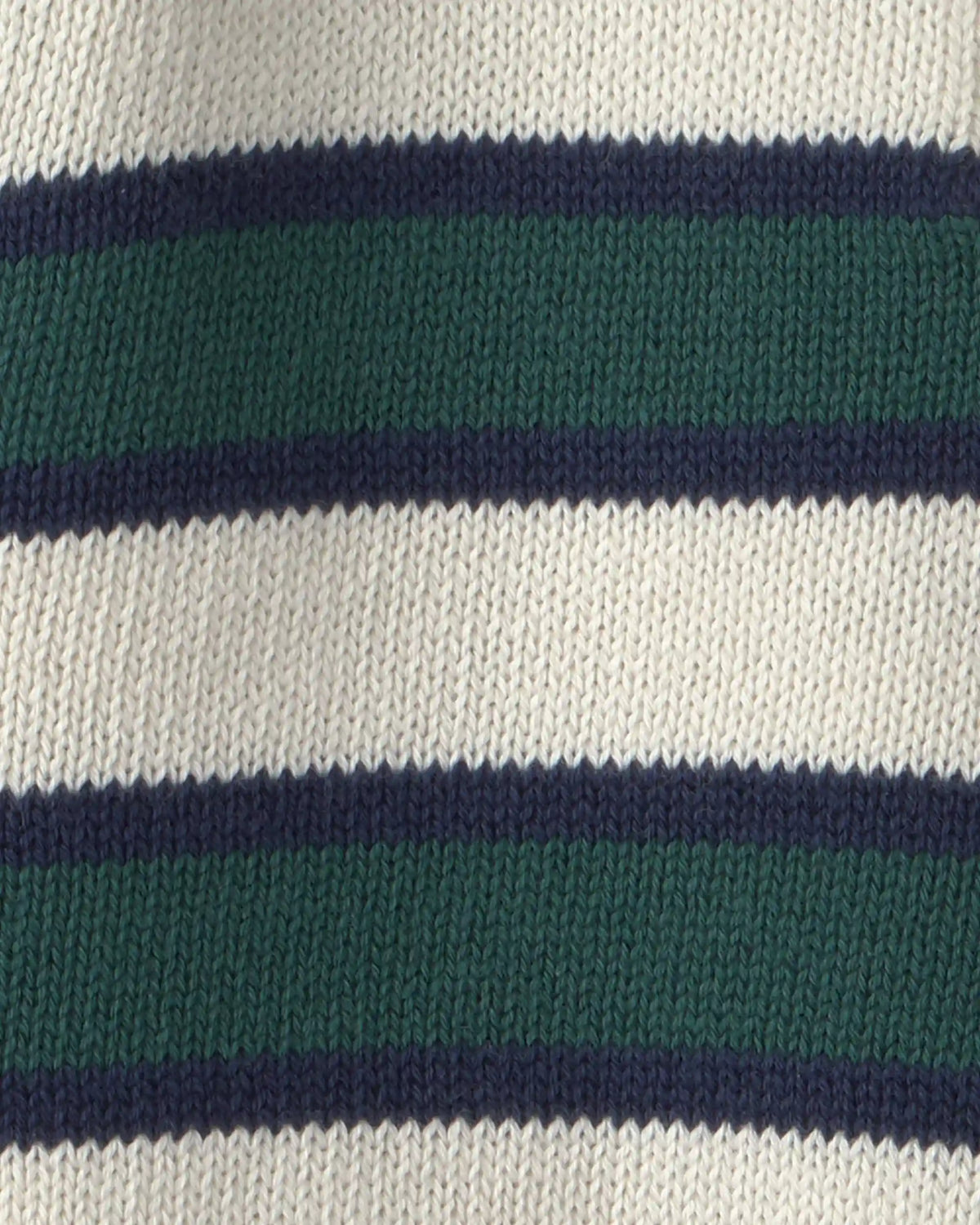 Baby Boy Organic Cotton Sweater Knit Polo in Stripes