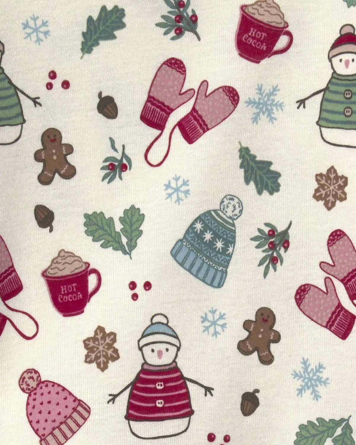 Baby Girl 2-Piece Organic Cotton Pajamas in Winter Wonderland