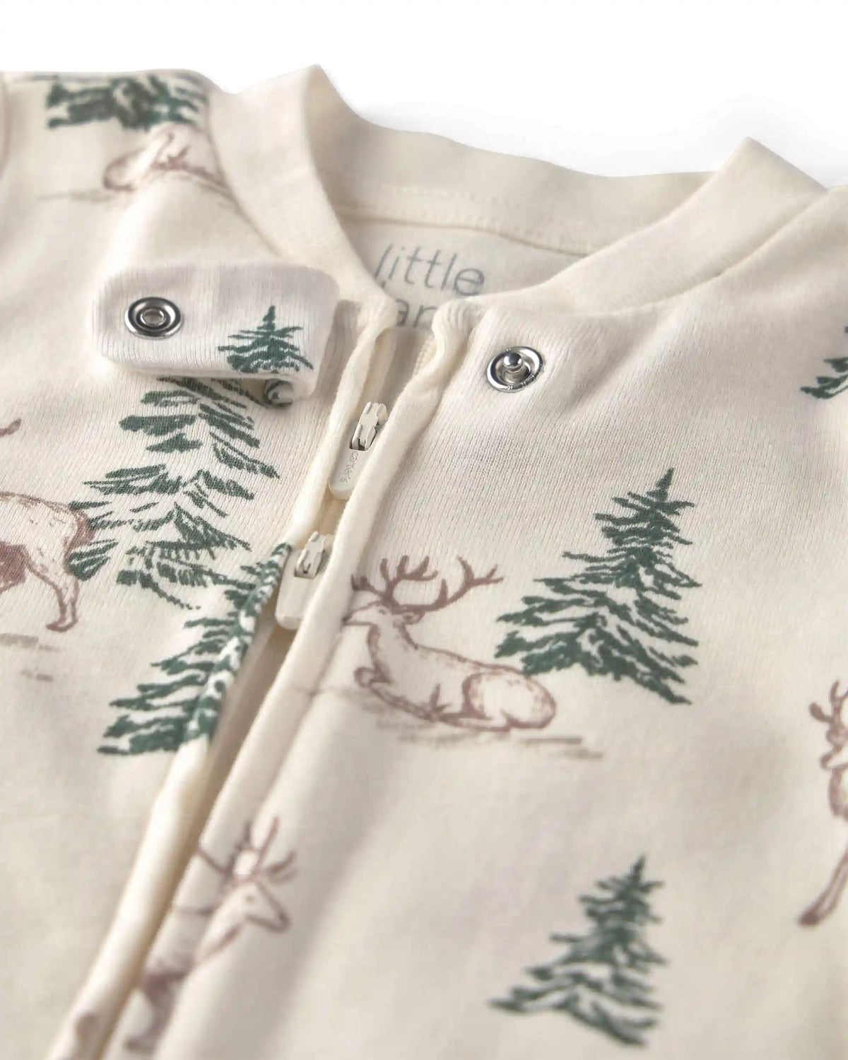 Baby Organic Cotton Sleep & Play Pajamas in Reindeer Forest