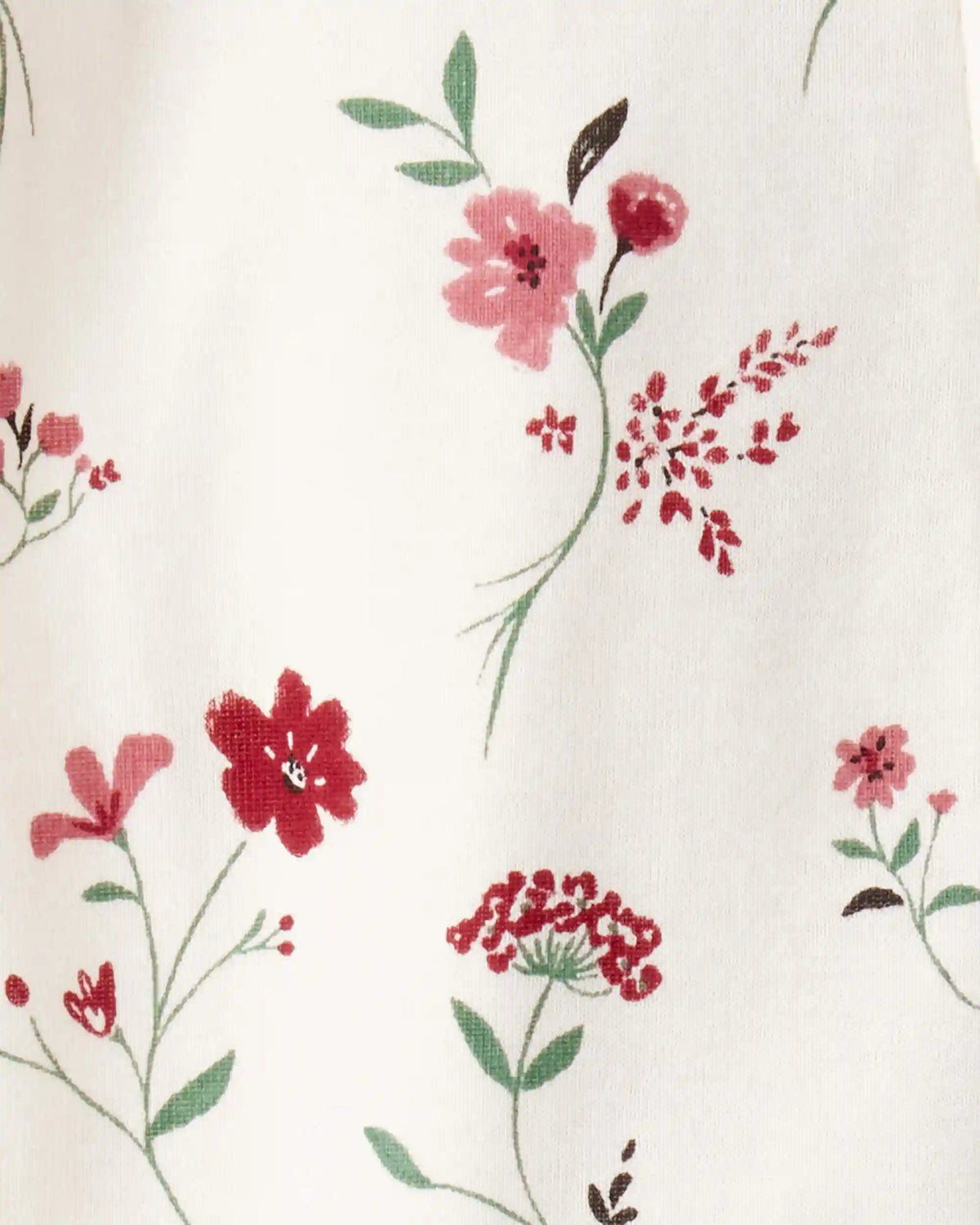 Baby Girl Organic Cotton Sleep & Play Pajamas in Rosethorn Hollow