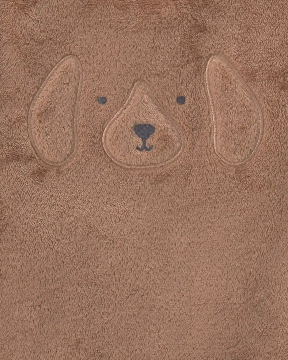Baby Boy Dog Velvety Long-Sleeve Jumpsuit - Brown