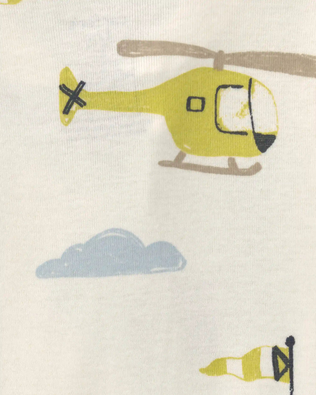 Baby Boy 2-Pack Airplane Cotton Snug Fit 1-Piece Pajama - Blue/White