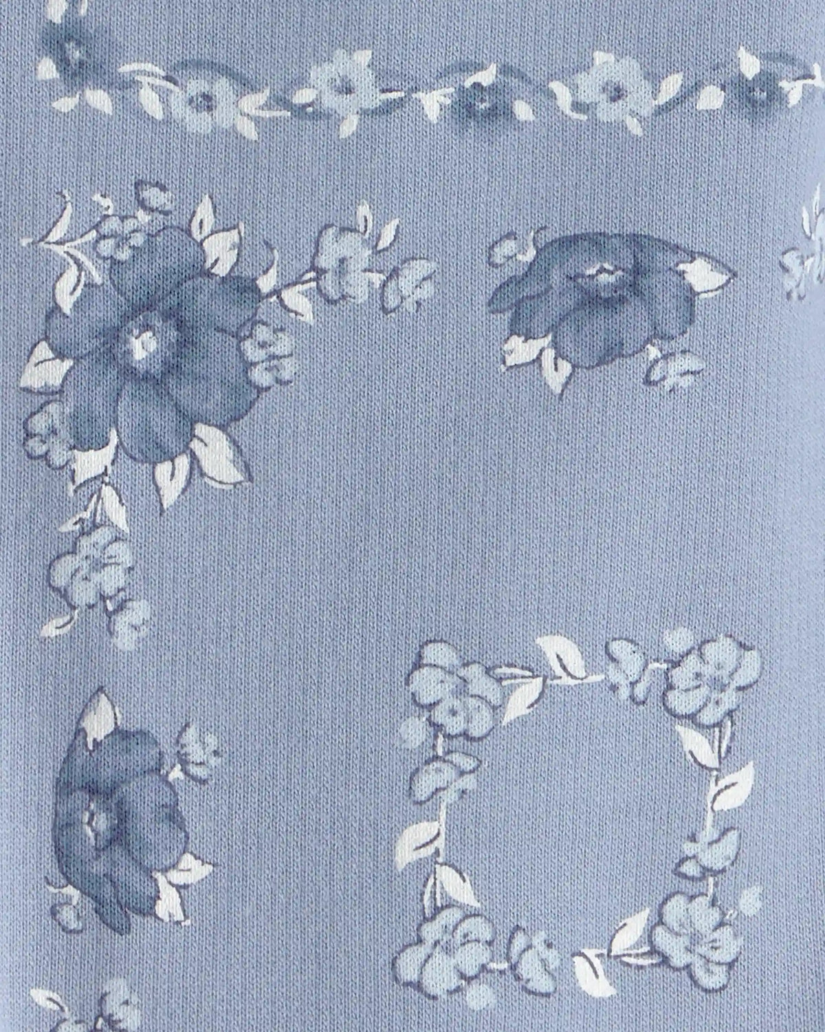 Toddler Girl Floral Drawstring Knit Joggers - Blue