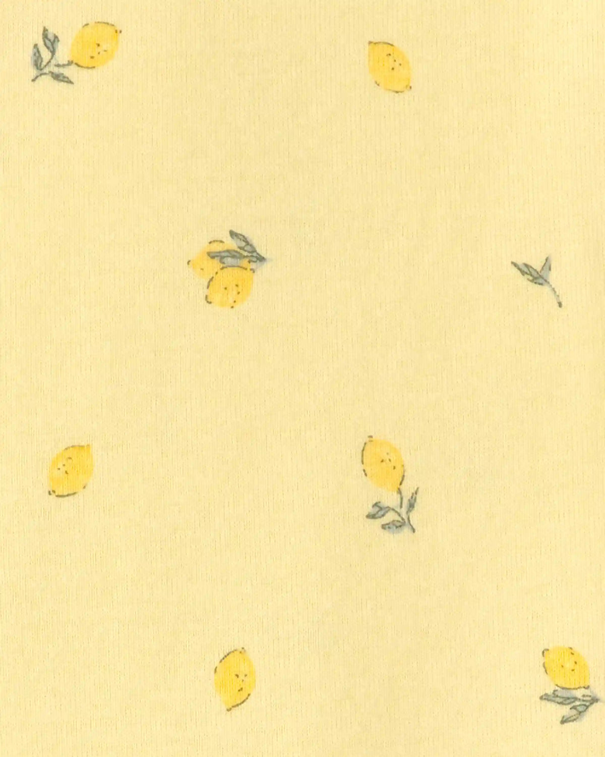 Toddler Lemon 100% Cotton Snug Fit 1-Piece Pajama - Yellow