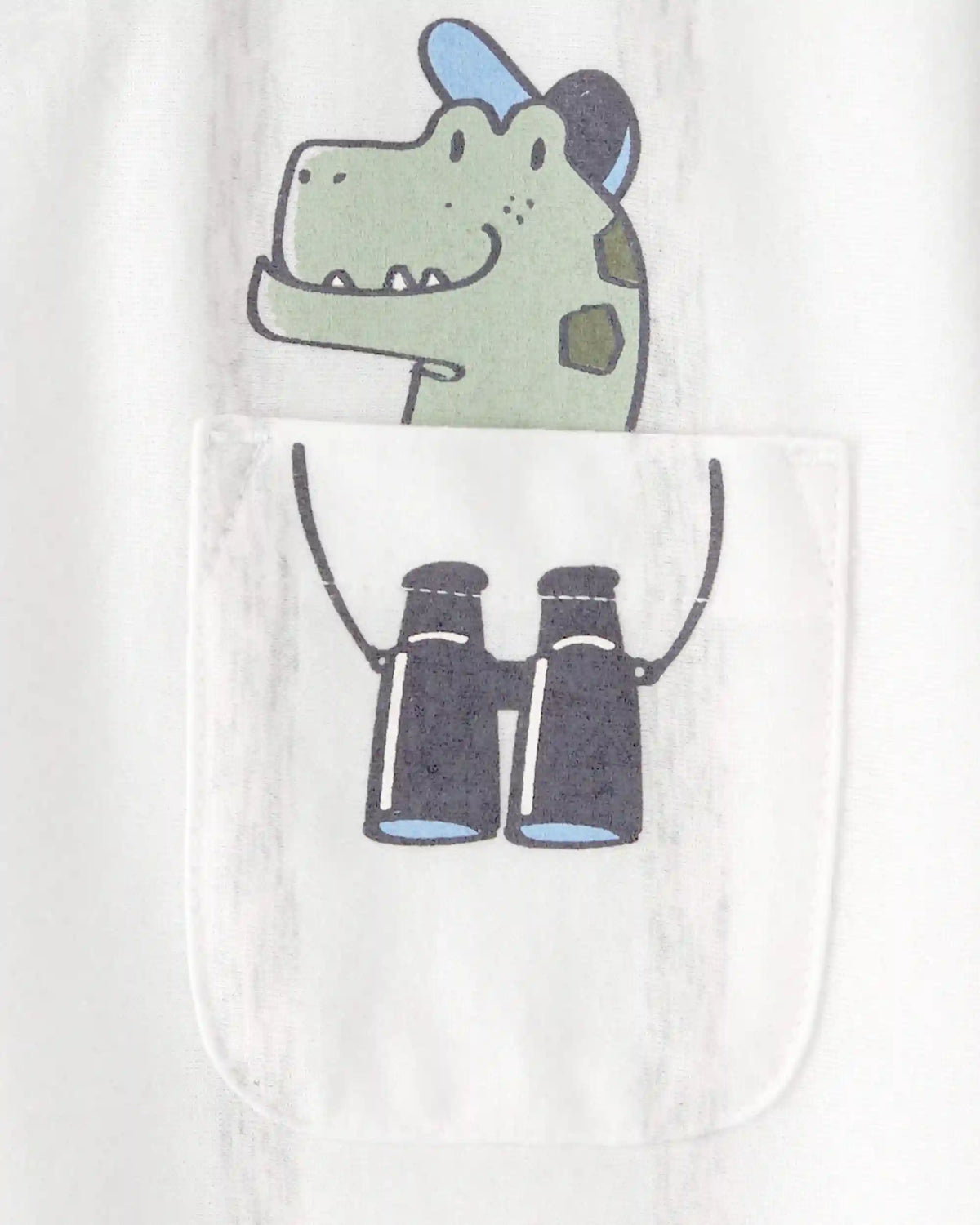 Toddler Boy Dinosaur Graphic Tee - White