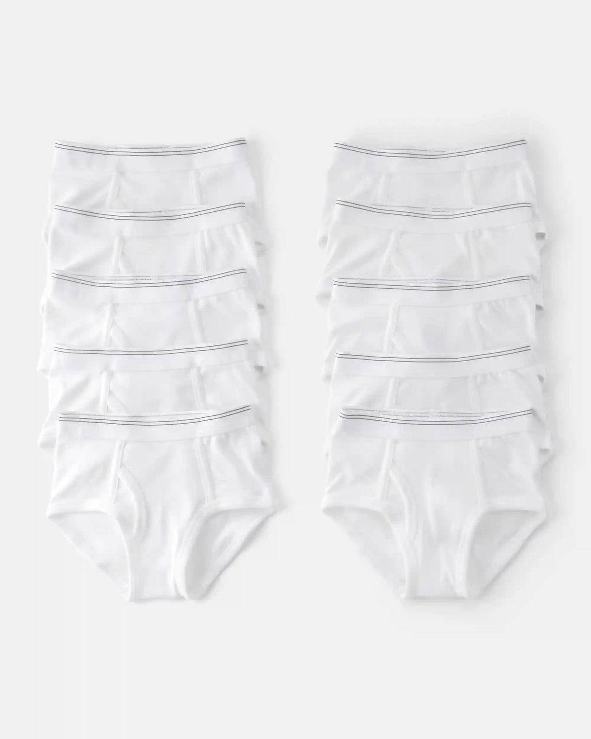 Toddler Boy 10-Pack Brief Underwear - White