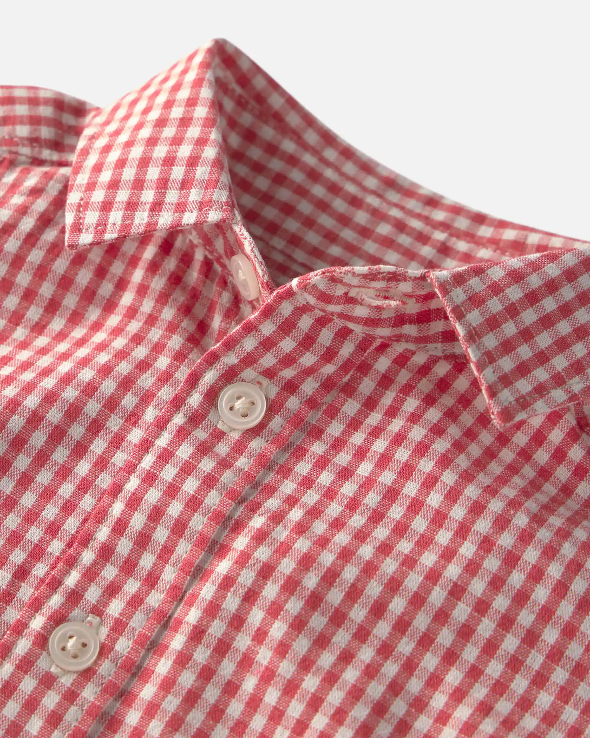Toddler Boy 2-Piece Top & Short Set Made with Organic Cotton in Red Gingham