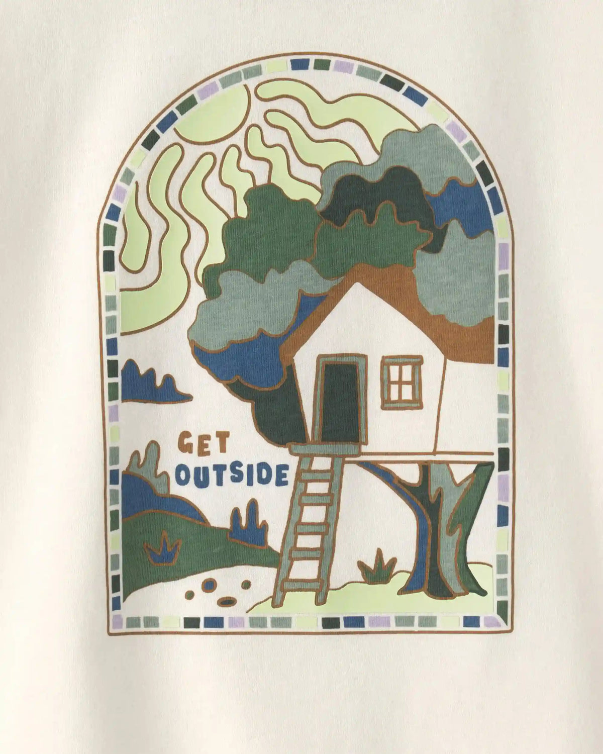 Toddler Boy 'Get Outside' Graphic Tee - Cream