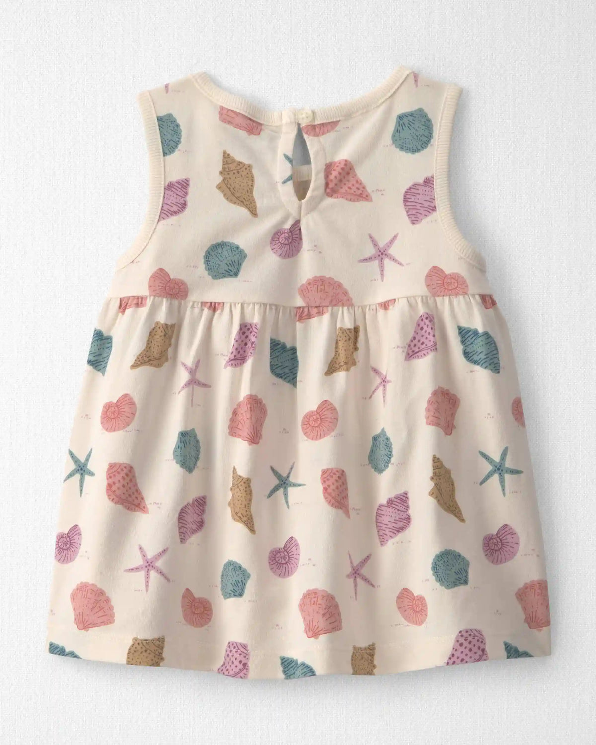 Toddler Girl 2-Pack Organic Cotton Knit Tanks in Seashells
