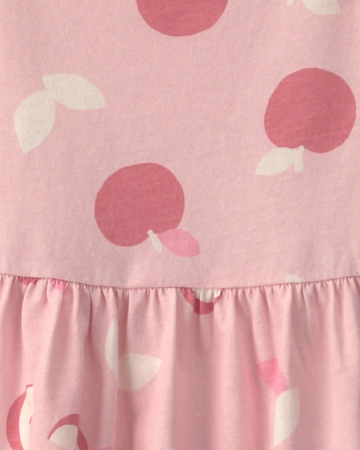 Toddler Girl Apple Short-Sleeve Dress - Pink