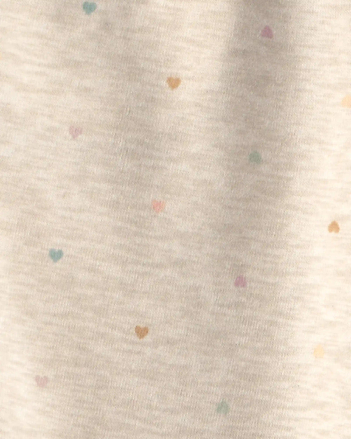 Toddler Girl Heart Fleece Drawstring Pants - Cream