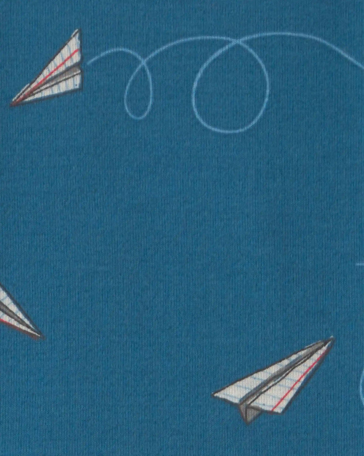 Toddler Boy Paper Airplane 100% Cotton 2-Piece Pajama Set - Navy Blue