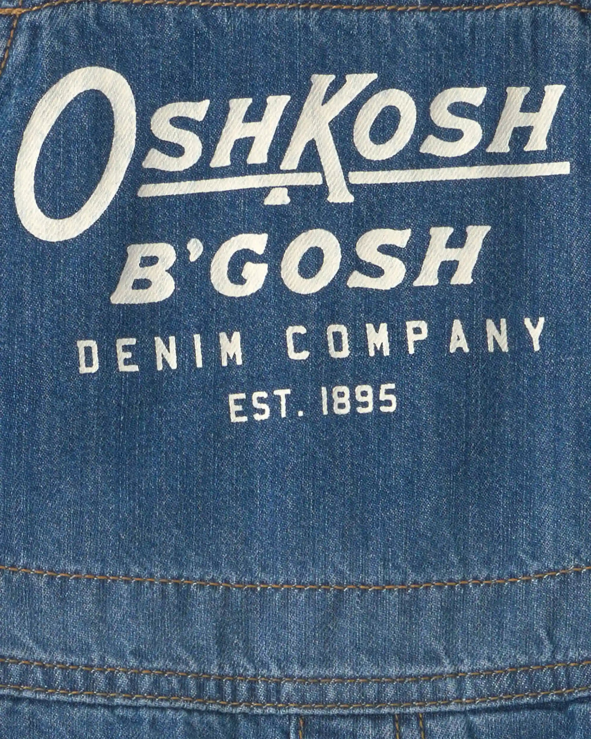 Toddler Logo Denim Overalls - Dark Wash