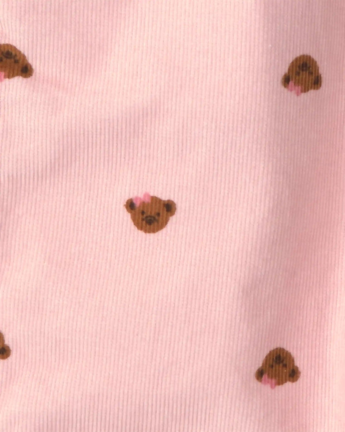 Toddler Girl Bear Corduroy Overalls - Pink