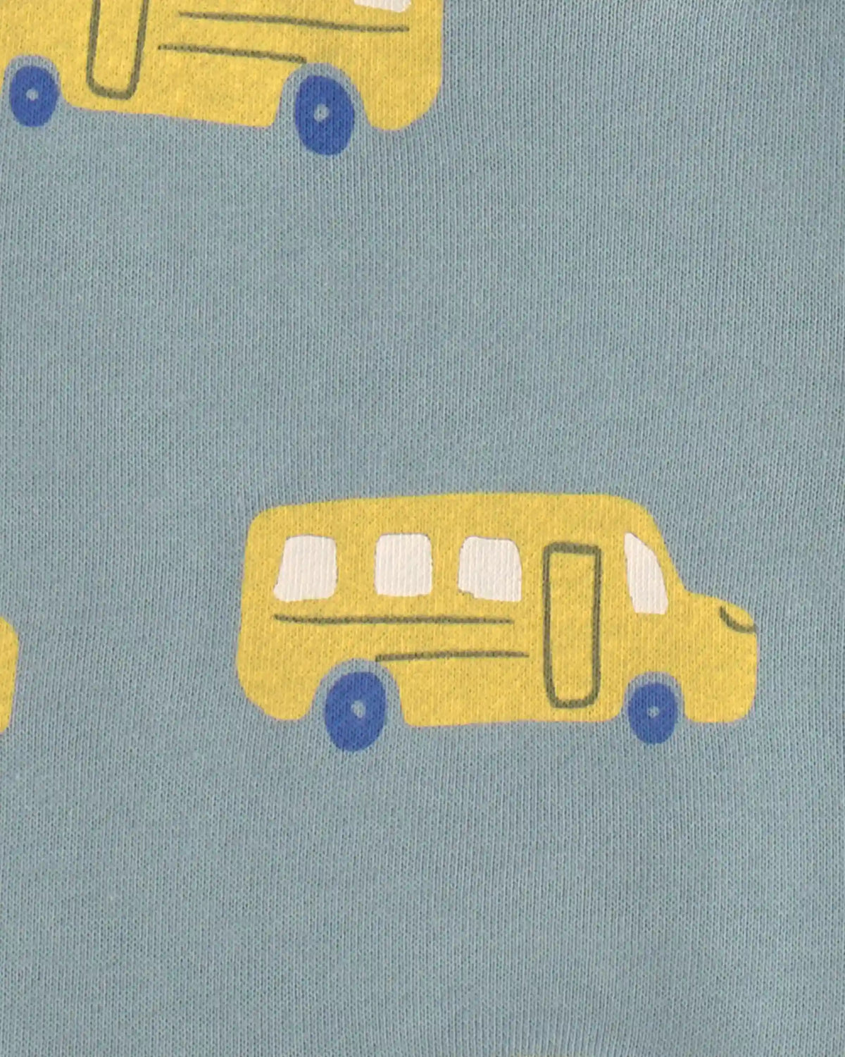 Toddler Boy 2-Piece School Bus French Terry Hoodie & Pant Set - Blue/Yellow