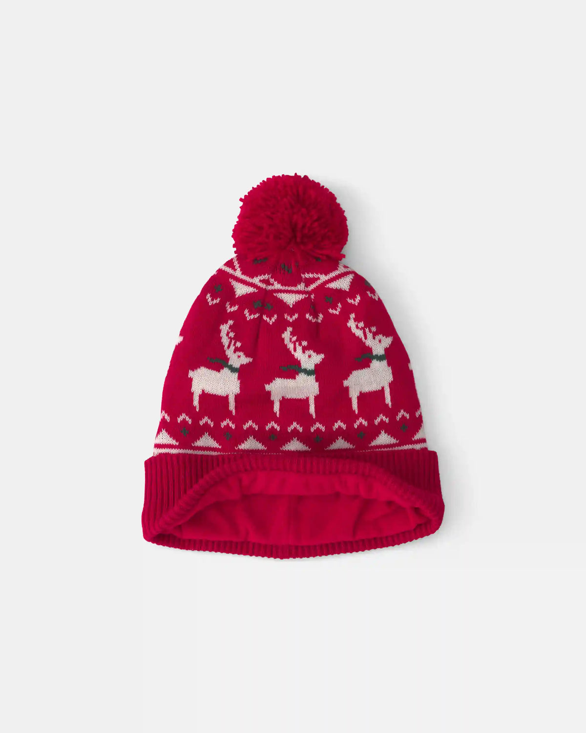 Toddler 2-Piece Fair Isle Christmas Beanie & Glove Set - Red