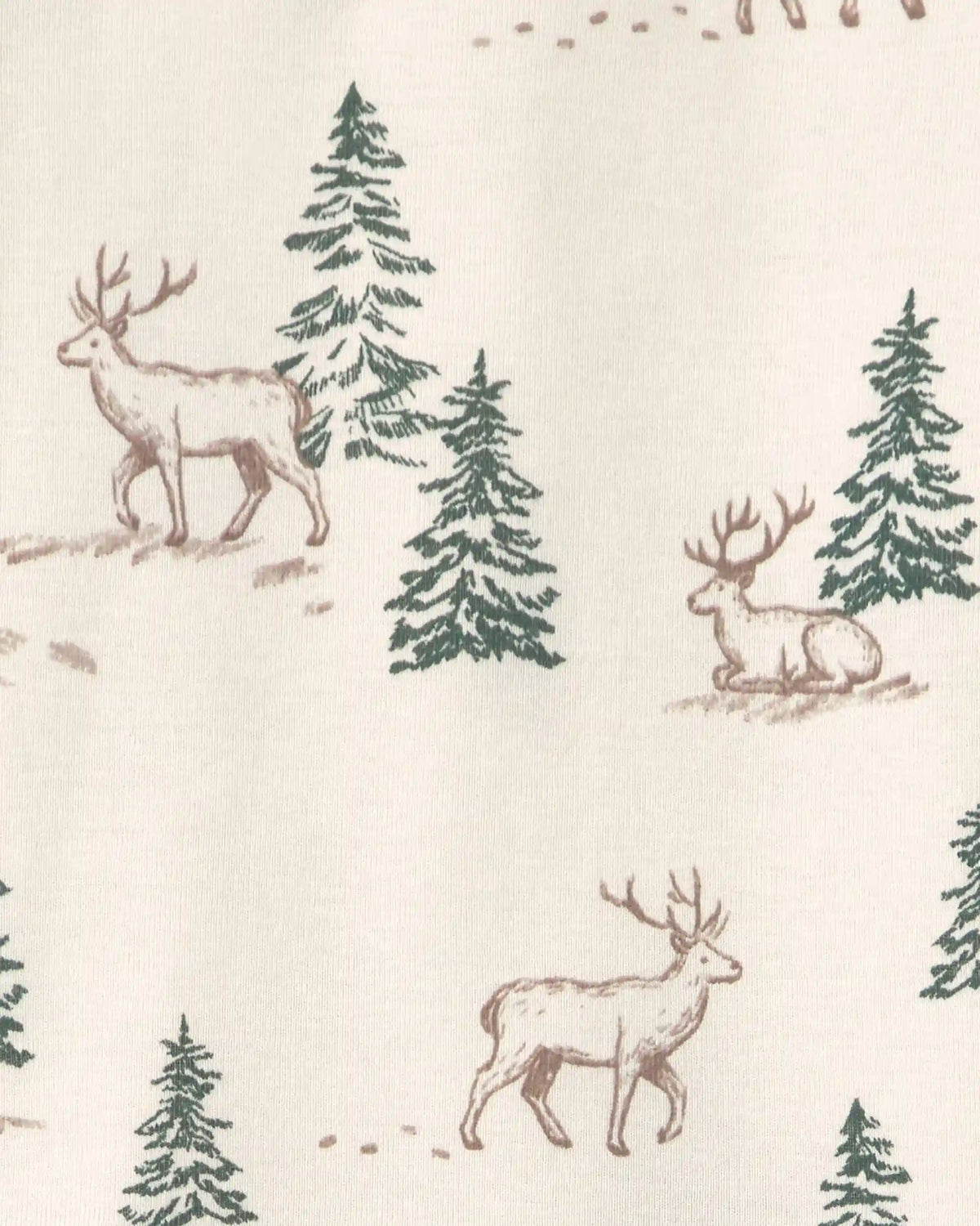 Toddler 2-Piece Organic Cotton Pajamas in Reindeer Forest