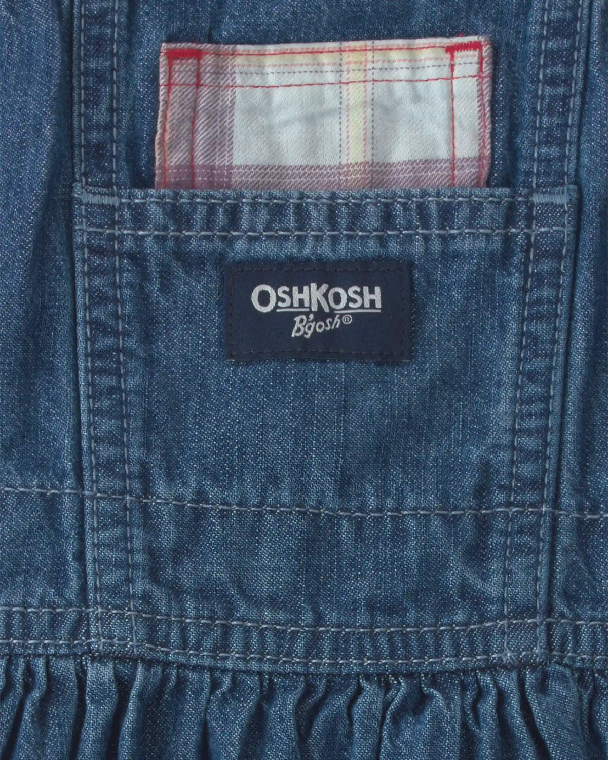 Toddler Girl Chambray Denim Skirtall - Medium Wash