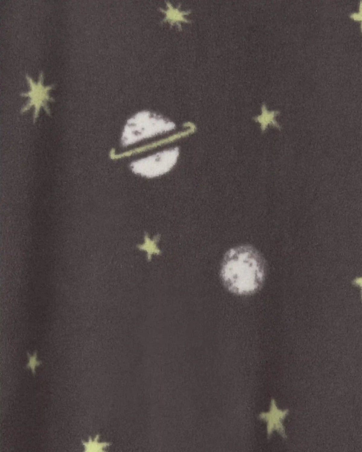 Toddler Boy 1-Piece Space Fleece Loose Fit Footed Pajama - Black
