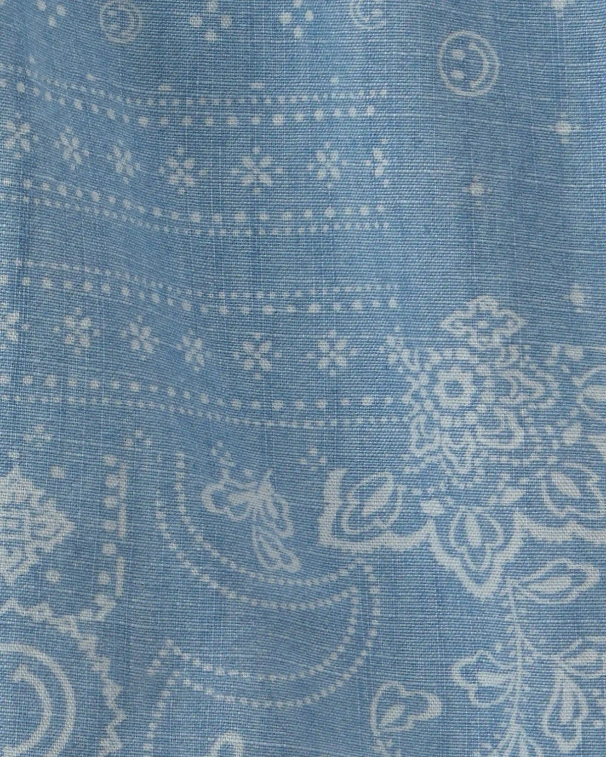 Boys Bandana Floral Chambray Short - Blue